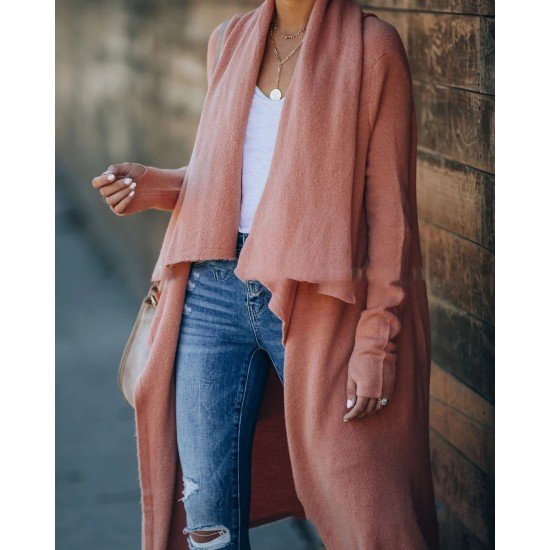  2024 Pure Color Loose Women's Knitted Coats