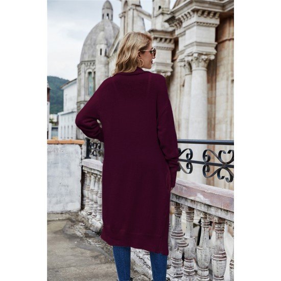  2024 Pure Color Loose Women's Knitted Coats