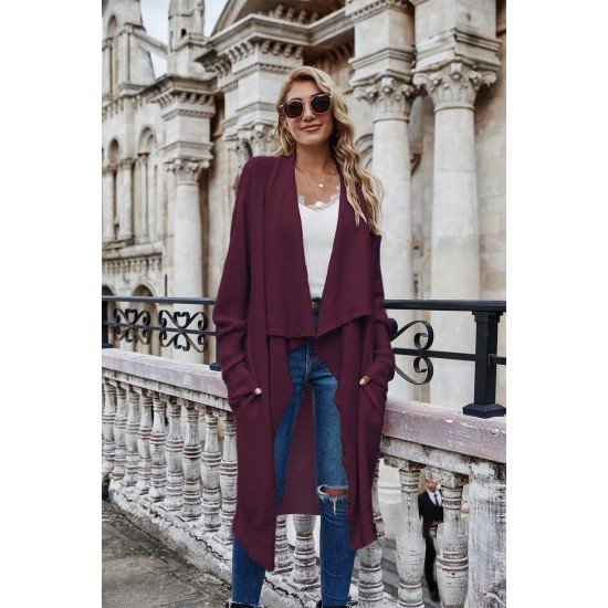  2024 Pure Color Loose Women's Knitted Coats