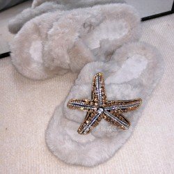 Warmth Starfish Rhinestone House Wear Slippers  Warmth Starfish Rhinestone House Wear Slippers