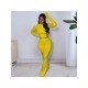  Pure Color Loose Trouser Suits For Women