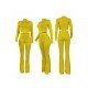  Pure Color Loose Trouser Suits For Women