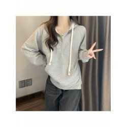 Pure Color Hooded Zipper Women's Versatile Hoodies  Pure Color Hooded Zipper Women's Versatile Hoodies