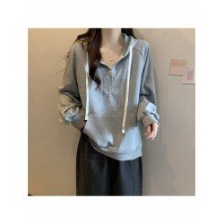 Pure Color Hooded Zipper Women's Versatile Hoodies  Pure Color Hooded Zipper Women's Versatile Hoodies