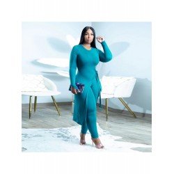  Bandage Irregualar Top And Tight Trouser Sets