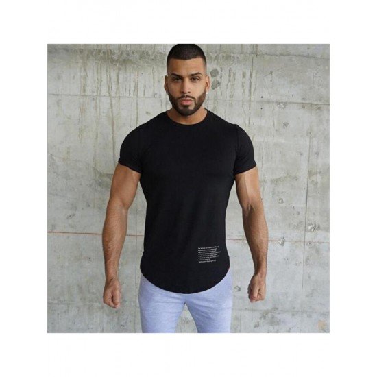  Summer Round Neck Letter Men's T-Shirt