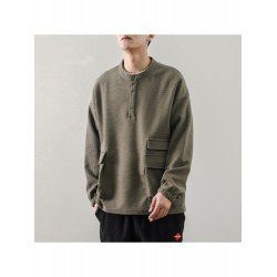 Versatile Pure Color Stand Collar Men's Sweatshirts  Versatile Pure Color Stand Collar Men's Sweatshirts
