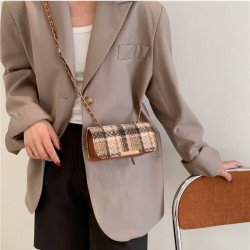  Fashion Simple Plaid Women's Shoulder Bag
