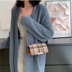  Fashion Simple Plaid Women's Shoulder Bag