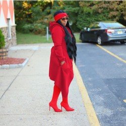  Fashion Pure Color Hooded Women's Irregular Coats