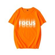 Blurred Letter Graphic Funny Tops For Women