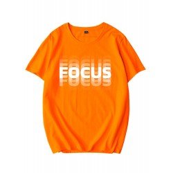 Blurred Letter Graphic Funny Tops For Women
