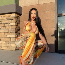 Sexy Halter Cropped Top And Trousers Sets