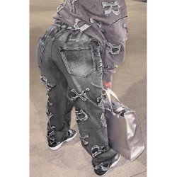 Fashion Letter Printing Women's Denim Jeans Fashion Letter Printing Women's Denim Jeans