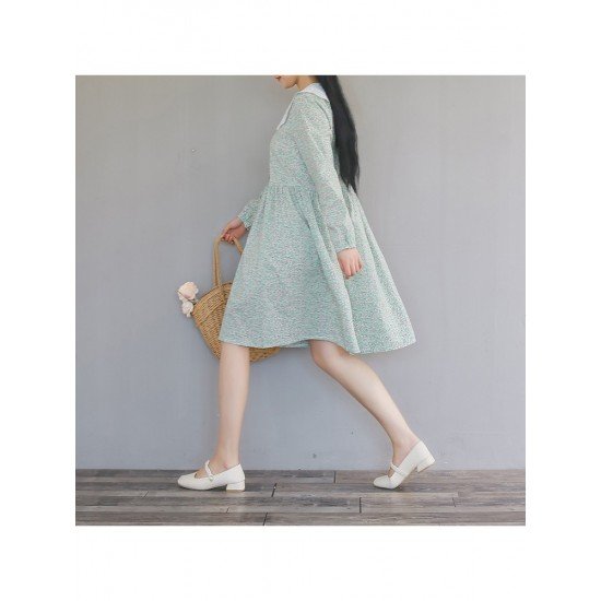  2024 New Sweet Doll Collar Floral Dress
