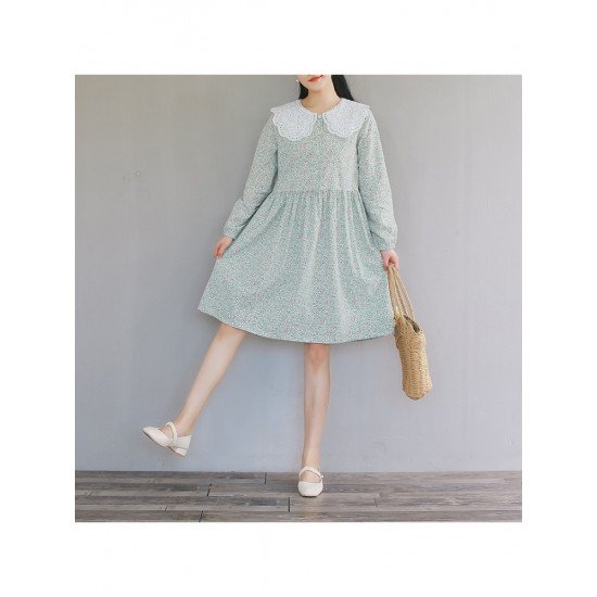  2024 New Sweet Doll Collar Floral Dress