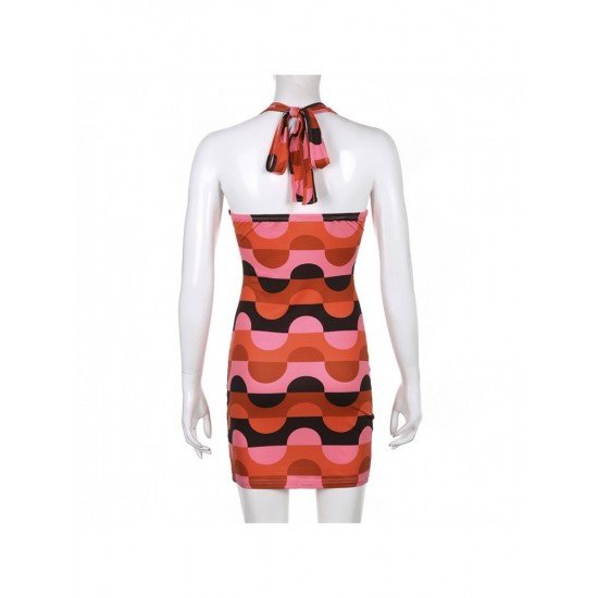 Summer Casual Halter Sleeveless Short Dress
