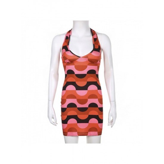 Summer Casual Halter Sleeveless Short Dress