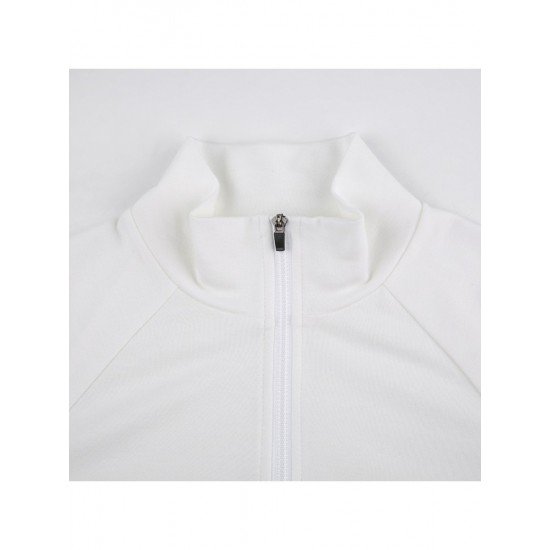  2024 Slim Pure Color Zipper Women's Coats