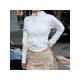  2024 Slim Pure Color Zipper Women's Coats