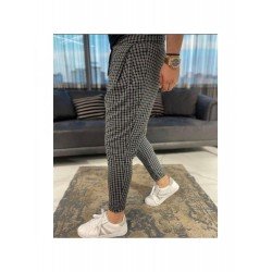 Casual Black Plaid Pencil Pant Trousers For Men Casual Black Plaid Pencil Pant Trousers For Men