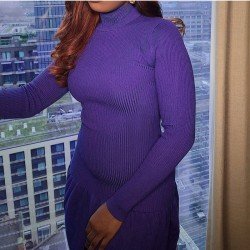 Fall Solid Long Sleeve Ruffles Long Sleeve Short Dress