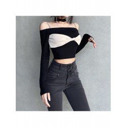 Bow Patchwork Fall Ladies Tops