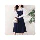  2024 Fall Patchwork Women's Long Sleeve Dress