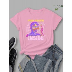 Stylish Chic Graphic White T Shirts For Women