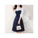  2024 Fall Patchwork Women's Long Sleeve Dress