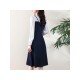  2024 Fall Patchwork Women's Long Sleeve Dress
