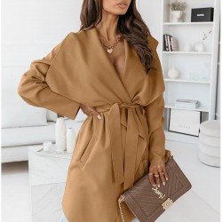 Women Black Long Sleeve Coats