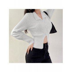 Fall White Solid Ladies Coats Fall White Solid Ladies Coats