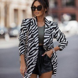  Fashion Printed Long Sleeve Women's Coats
