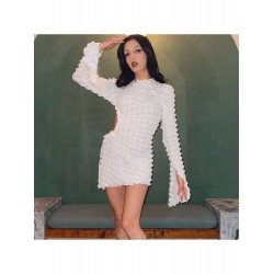 Stylish Casual Fall Solid Cut Out Short Dresses Stylish Casual Fall Solid Cut Out Short Dresses