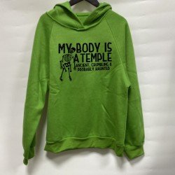 Skull Letter Printed Loose Hoodie Tops For Women
