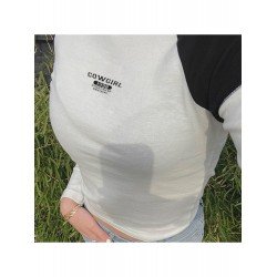 Color Blocking White Fitted Ladies Tops Color Blocking White Fitted Ladies Tops