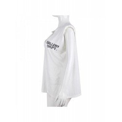  Casual Letter Printing Split Hem Women's T-Shirt