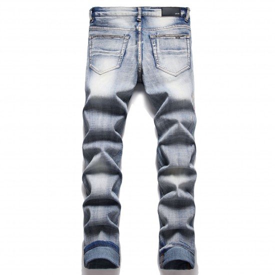  Fashion Letter Embroidered Men's Denim Jeans