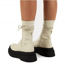Stylish Black Platform Mid Calf Boots