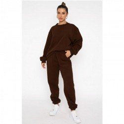 Solid Matching 2 Piece Jogger Sets For Women