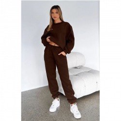 Solid Matching 2 Piece Jogger Sets For Women