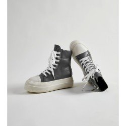 Zipper Platform Black Women Sneakers