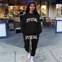 Letter Printing Women's Leisure Two-piece Sets  Letter Printing Women's Leisure Two-piece Sets