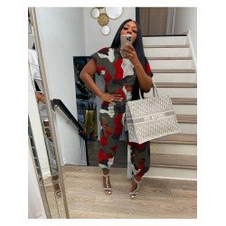 Camouflage Cut Out Matching 2 Piece Trouser Sets  Camouflage Cut Out Matching 2 Piece Trouser Sets