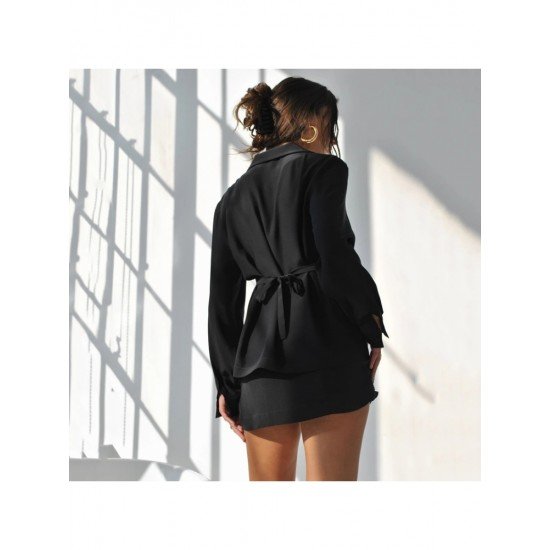  Summer Pure Color Top And Short Skirt Suit