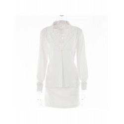 Summer Pure Color Top And Short Skirt Suit  Summer Pure Color Top And Short Skirt Suit