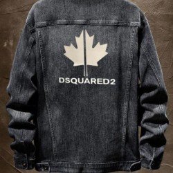 Autumn Single Button Letter Long Sleeve Denim Coat 