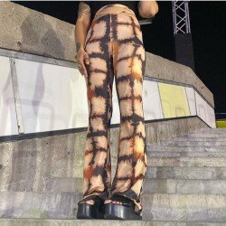 Ladies Sexy Tie Wrap Straight Leg Low Rise Trousers