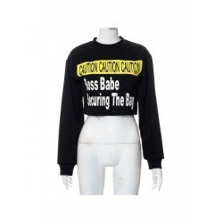 2024 Autumn Fashion Letter Printing Crop Sweater  2024 Autumn Fashion Letter Printing Crop Sweater